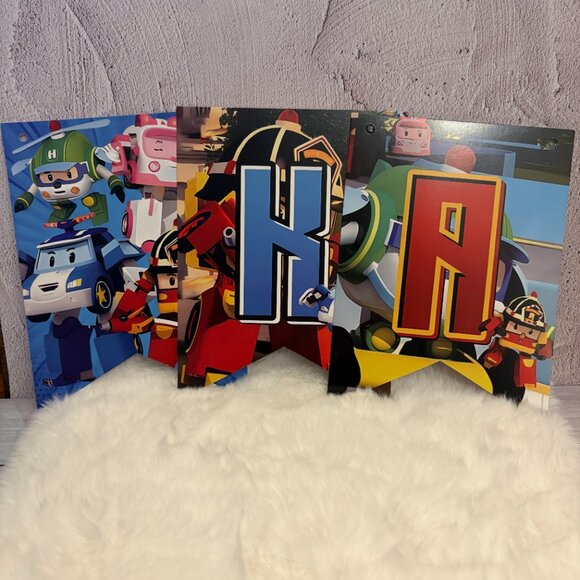 Robocar Poli Happy Birthday Decorations (SKU: 205MI) - Picture 3 of 6